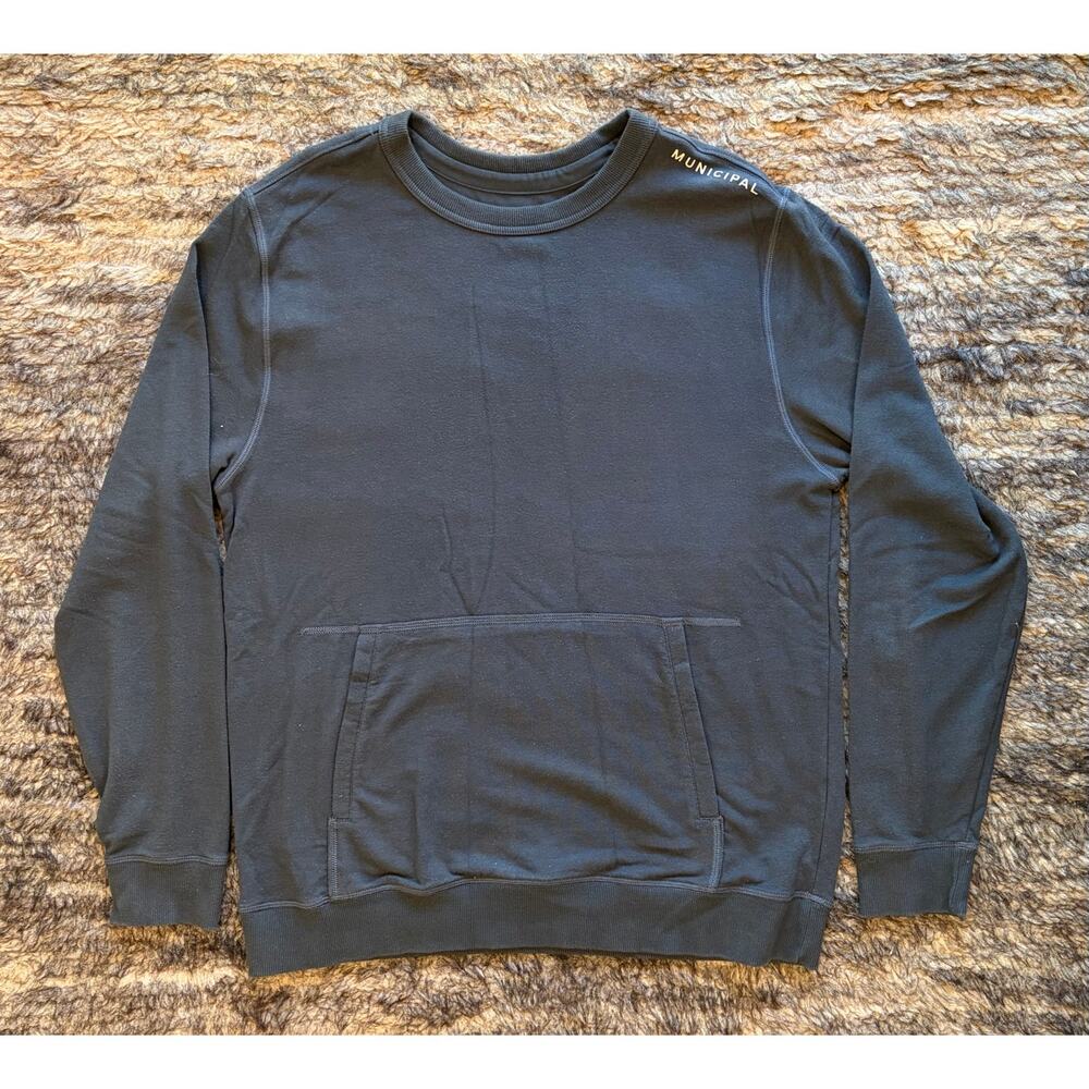 Men’s municipal sport utility sweatshirt kangaroo pocket gray large